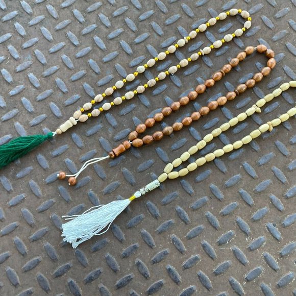 Pray Tasbeeh Lot of 3 Prayer Beads Islamic Religious Beads Handmade Wood - Picture 4 of 10